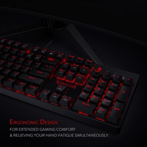 Redragon Surara Pro Red LED mechanikus Gaming billentyűzet (Blue Switch) NEW #6