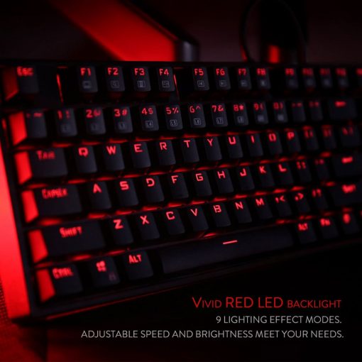 Redragon Surara Pro Red LED mechanikus Gaming billentyűzet (Blue Switch) NEW #8
