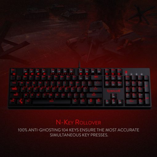 Redragon Surara Pro Red LED mechanikus Gaming billentyűzet (Blue Switch) NEW #9
