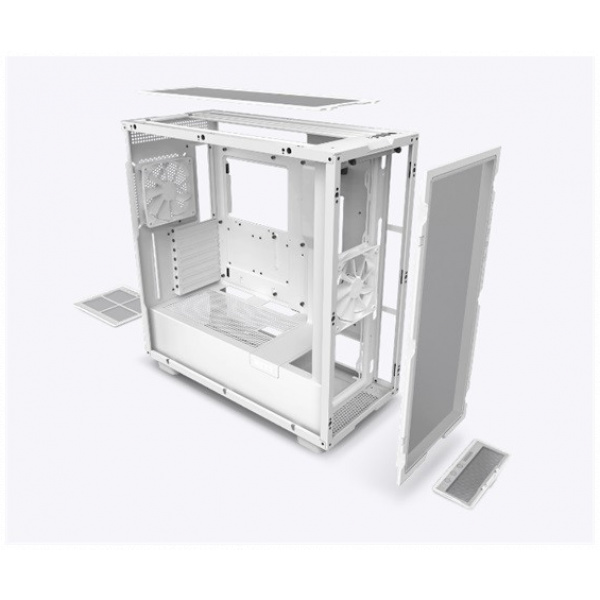 NZXT H7 Flow ház üveg oldallappal (fehér) #5