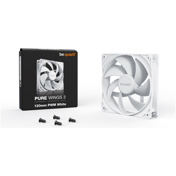12 cm hűtőventilátor BeQuiet! Pure Wings 3 PWM HS White #4