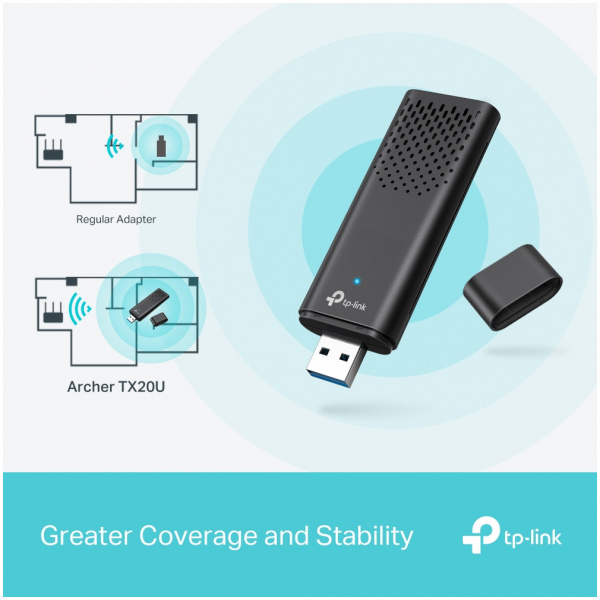 TP-Link AX1800 Dual Band Wi-Fi 6 USB adapter Archer TX20U #4