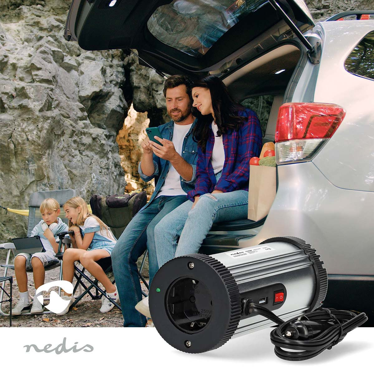 Nedis univerzális autós power inverter (150W, USB-vel) ÚJ #3