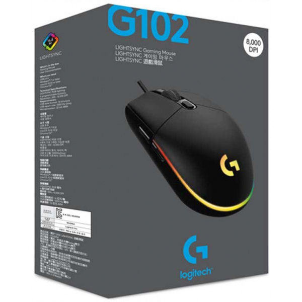 Logitech G102 Lightsync Gaming egér (fekete) #4