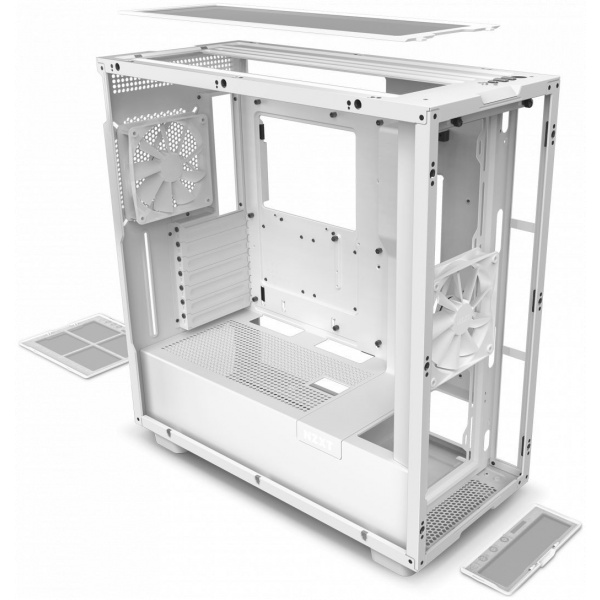 NZXT H7 ház üveg oldallappal (fehér) #5