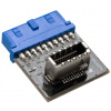 Akasa USB 3.1 alaplapi csatlakozó 19 pin > USB 3.1 20 pin Key-A átalakító #4