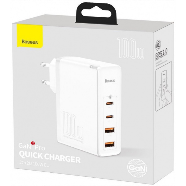 Baseus 2x USB-A + 2x USB-C GaN2 Pro töltő (220V), max 100W #4