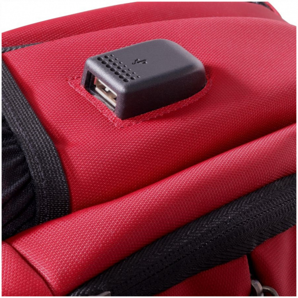 TOO USB portos, lopásbiztos táska 15,6" laptophoz (piros) #4