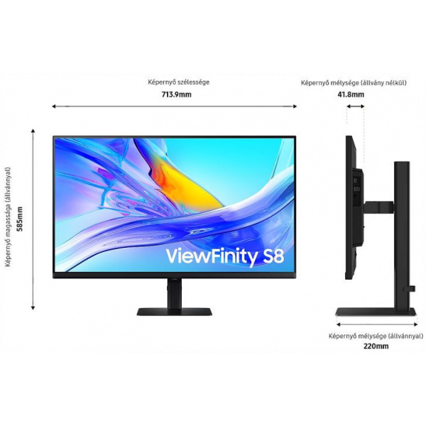 31,5" Samsung ViewFinity S8 S32D800UAU UHD monitor (VA LED) #5