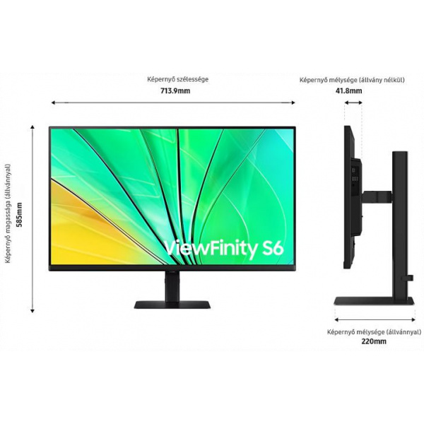 31,5" Samsung ViewFinity S6 S32D600EAU QHD monitor (100Hz, IPS LED) #4