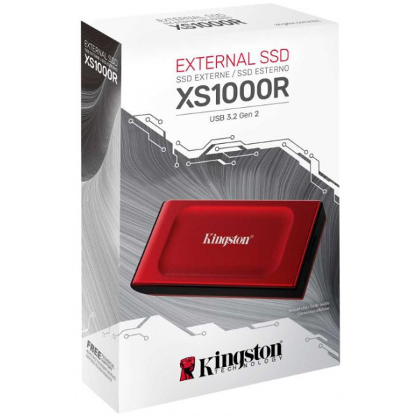 1TB Kingston XS1000 USB 3.2 külső SSD (Type-C) piros #3
