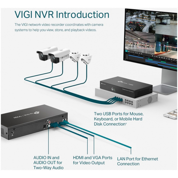 TP-Link VIGI NVR1008H 8-csatornás hálózati videó rögzítő #4
