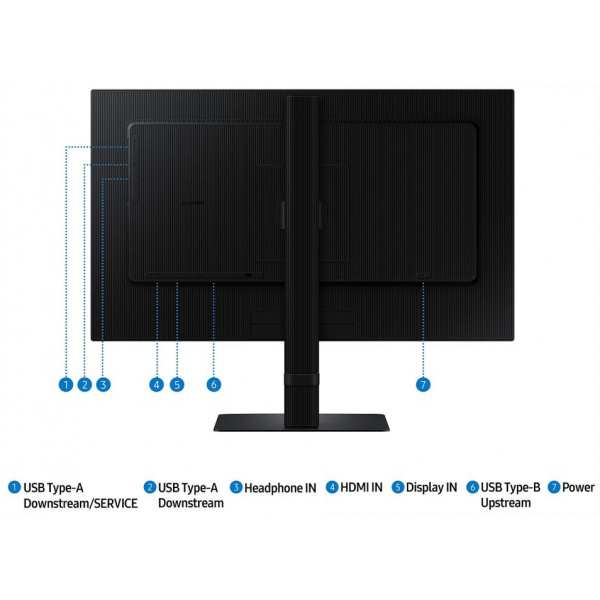 27" Samsung ViewFinity S5 S27D600EAU QHD monitor (IPS LED) #5