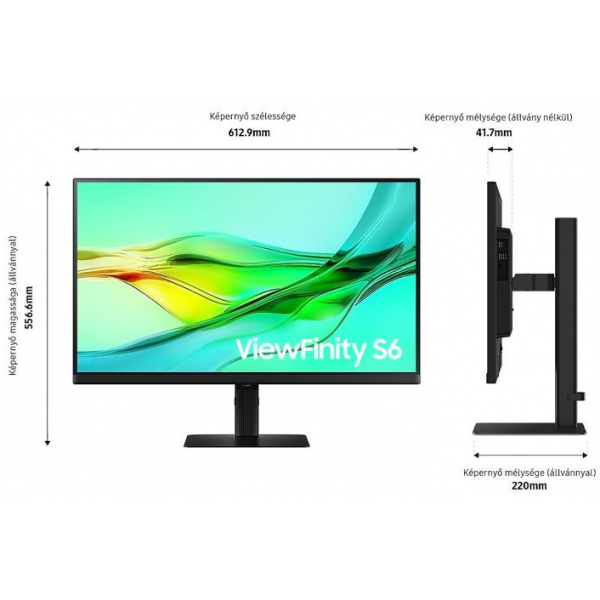 27" Samsung ViewFinity S6 S27D600UAU QHD monitor (IPS LED) #4