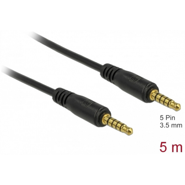 Delock 3,5mm Jack (5-pin) összekötő kábel (M/M) 5m #2