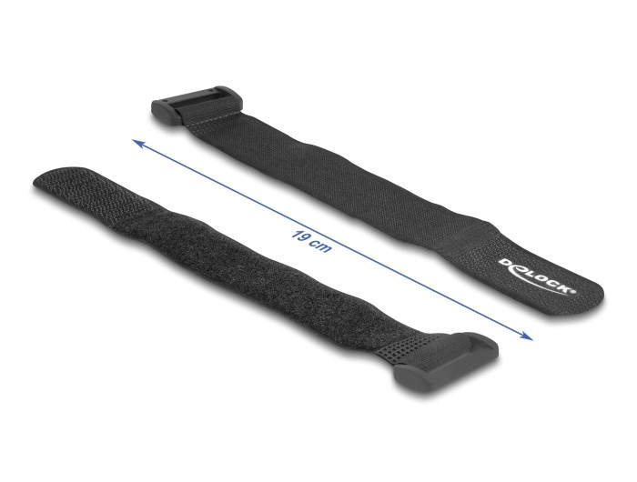 Delock befűzős kábelkötegelő tépőzárral, 19cm (5db / csomag) #2