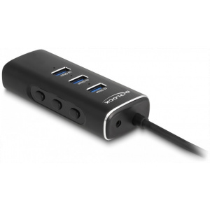 Delock 3-port USB 10 Gbps HUB USB (3x USB 10 Gbps, 1x SD, 1x microSD, DC aljzat) #2