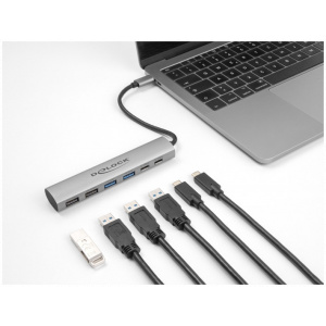 Delock 6-port USB 3.2 HUB 2x USB Type-C™ és 4x USB-A csatlakozóval #2