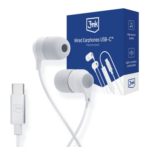 3mk USB-C fülhallgató mikrofonnal (fehér) #9
