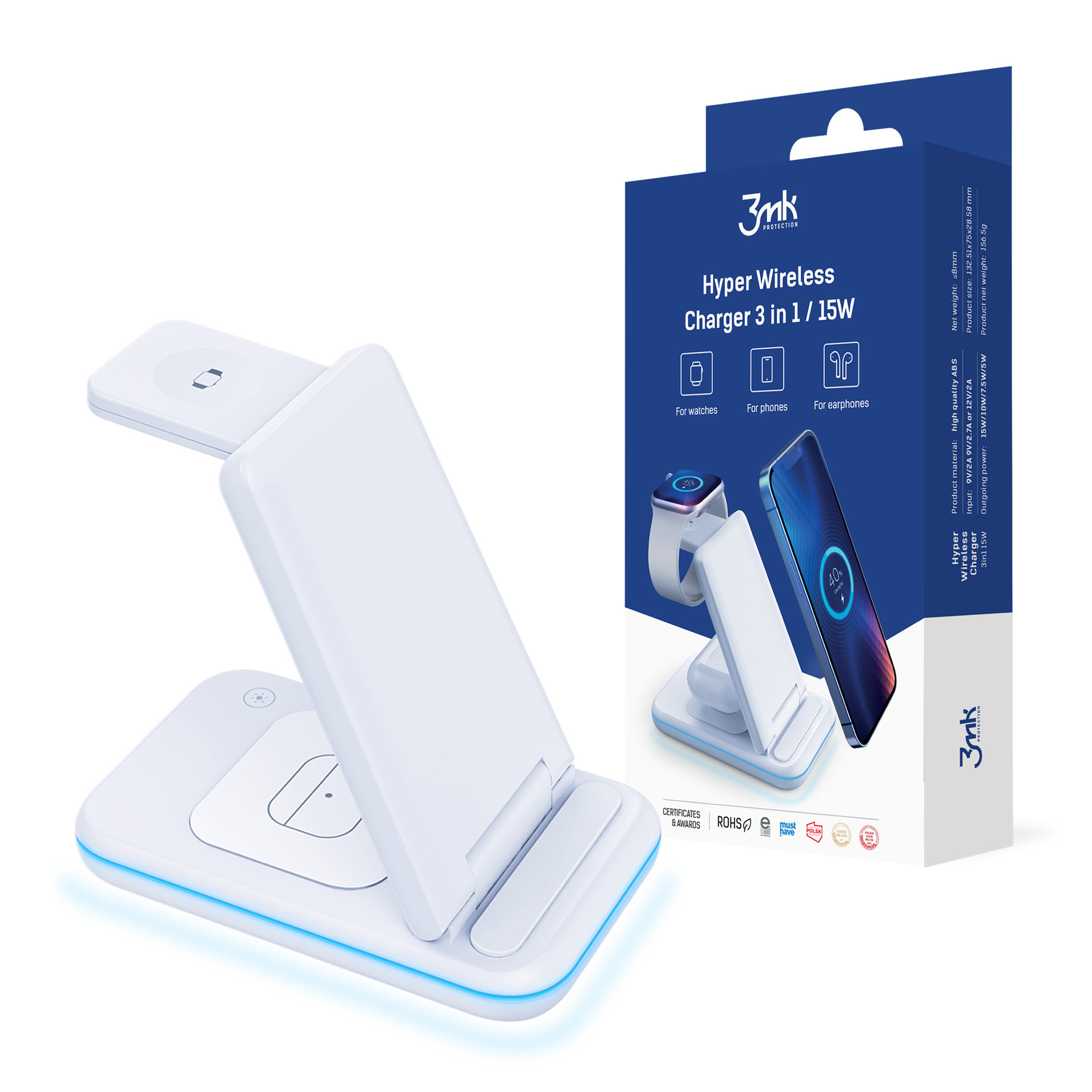 3mk Hyper 3-in-1 vezeték nélküli Qi töltő (15W) #4