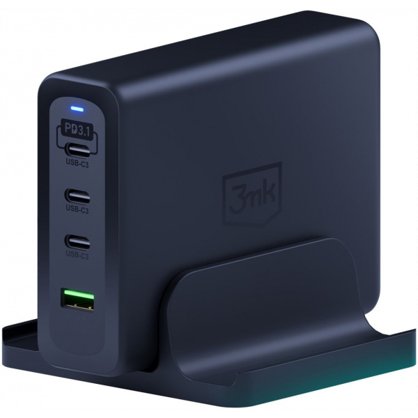 3mk Hyper USB töltőállomás (220V) - 240W, 3x USB-C, 1x USB-A port #3