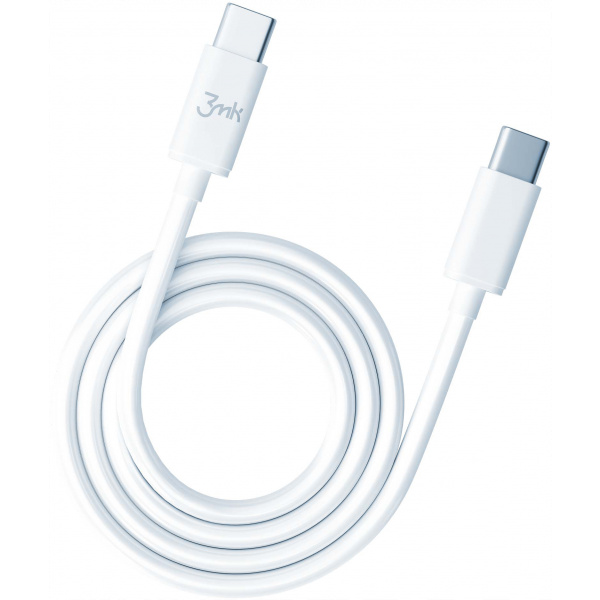 3mk Hyper Cable USB-C – USB-C (M/M) kábel, fehér 100W 2m NEW #2