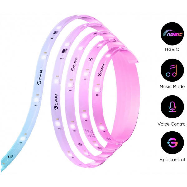Govee RGBIC Wi-Fi + Bluetooth LED szalagfény védőbevonattal (3m) NEW #2