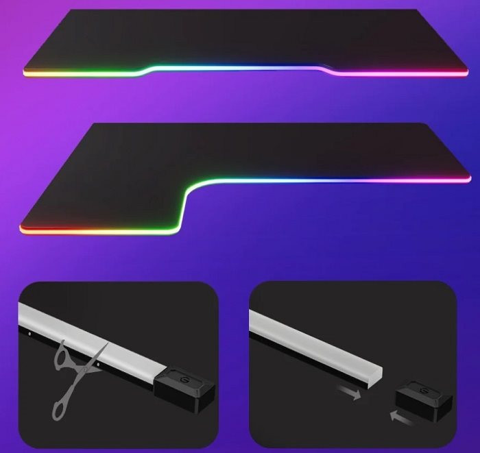 Govee RGBIC LED neon szalagfény védőburkolattal íróasztalokhoz (3m) NEW #3