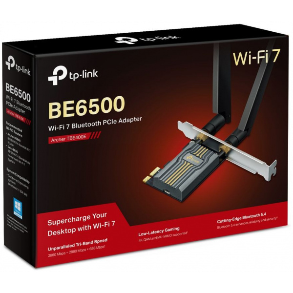 TP-Link BE6500 Wi-Fi 7 Bluetooth 5.4 PCIe hálókártya Archer TBE400E #4