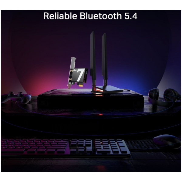 TP-Link BE9300 Wi-Fi 7 Bluetooth 5.4 PCIe hálókártya Archer TBE550E #6