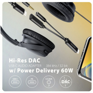 Axagon ADA-HCPD 60W Type-C - Type-C/DAC audio adapter #2