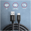 Axagon HQ USB 2.0 (A) – micro USB (B) szövetes kábel, 2m #2