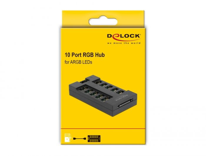 Delock RGB Hub 10 porttal ARGB LED-ekhez #5