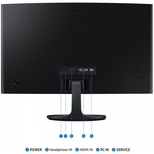 24" Samsung S24D360GAU Essential S3 ívelt monitor (VA LED) #5