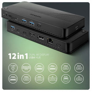 Axagon HMC-U4 USB4 Type-C 12-In-1 dokkoló #2