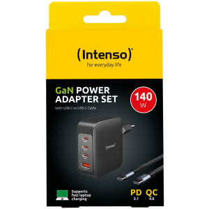 Intenso W140A3C 140W GaN töltő USB-C kábellel #2