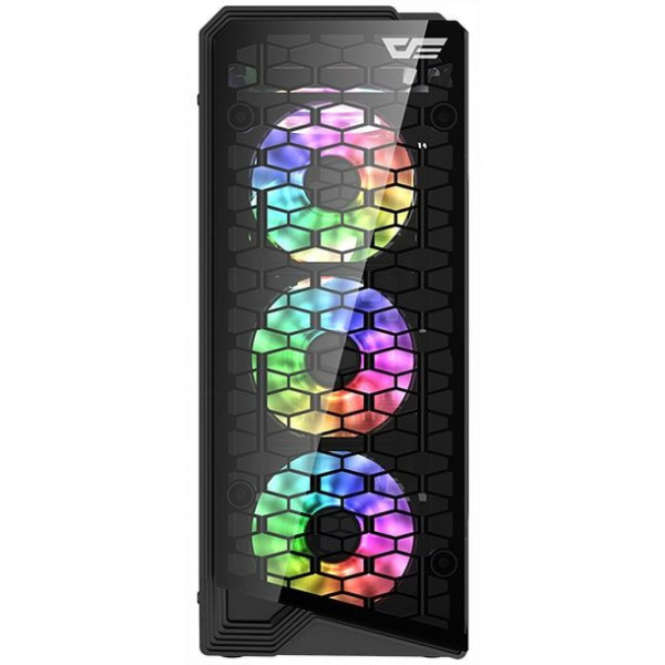 DarkFlash Water Square 5 ház üveg oldallappal, ventilátor nélkül (fekete) #6