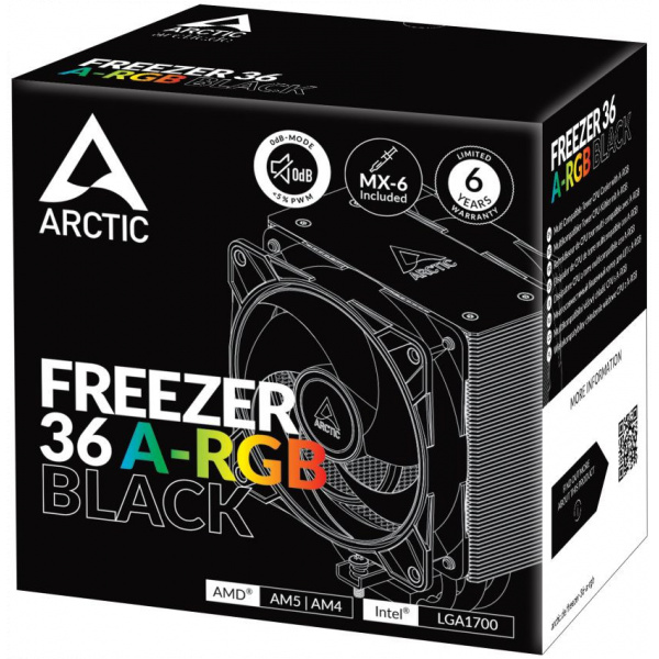 Arctic Freezer 36 A-RGB CPU hűtő, fekete (univerzális: Intel, AMD) NEW #6