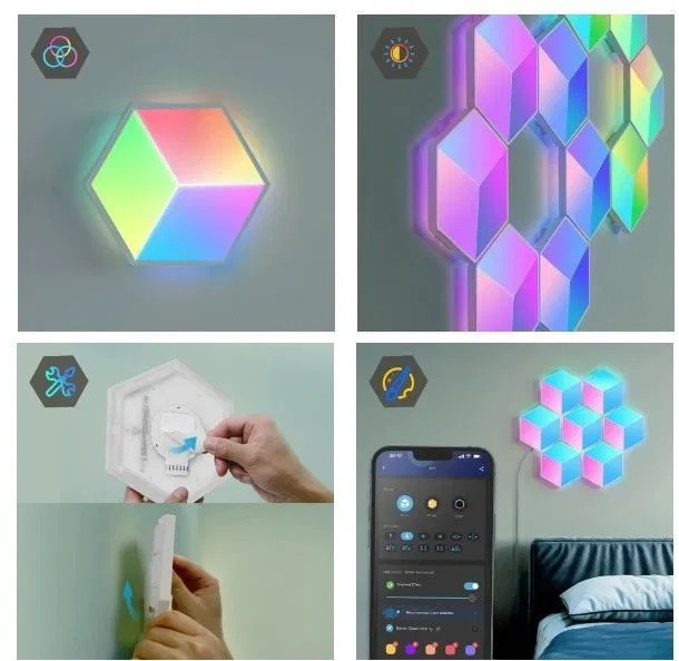 Govee Glide Hexa PRO LED fénypanel (10db) NEW #5