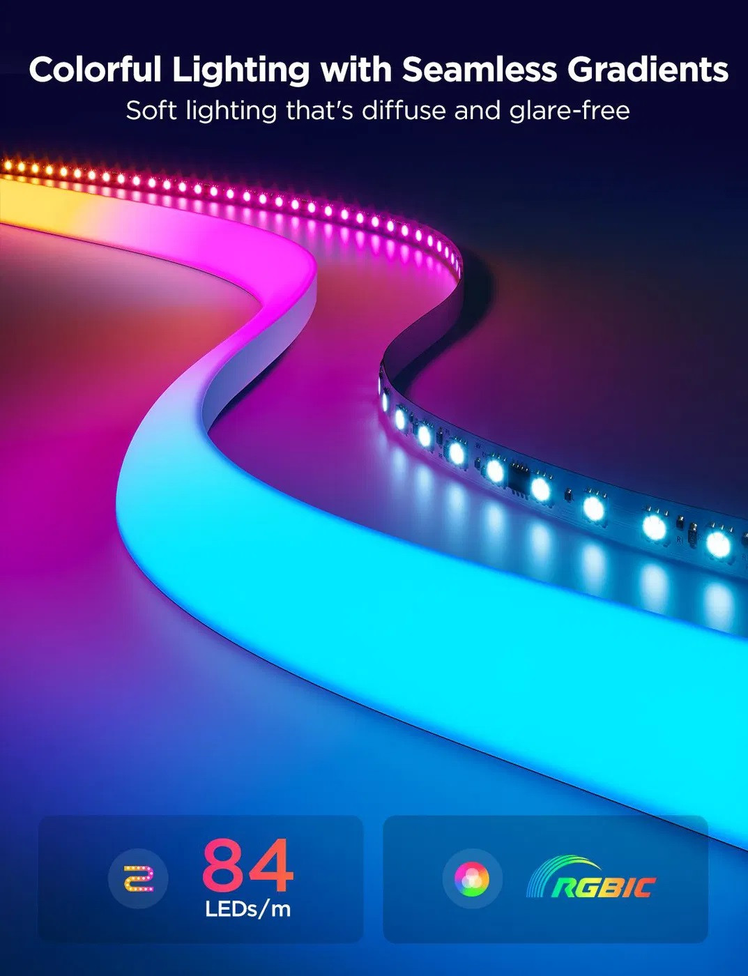 Govee falra szerelhető fehér szalagfény (5m) NEW #2