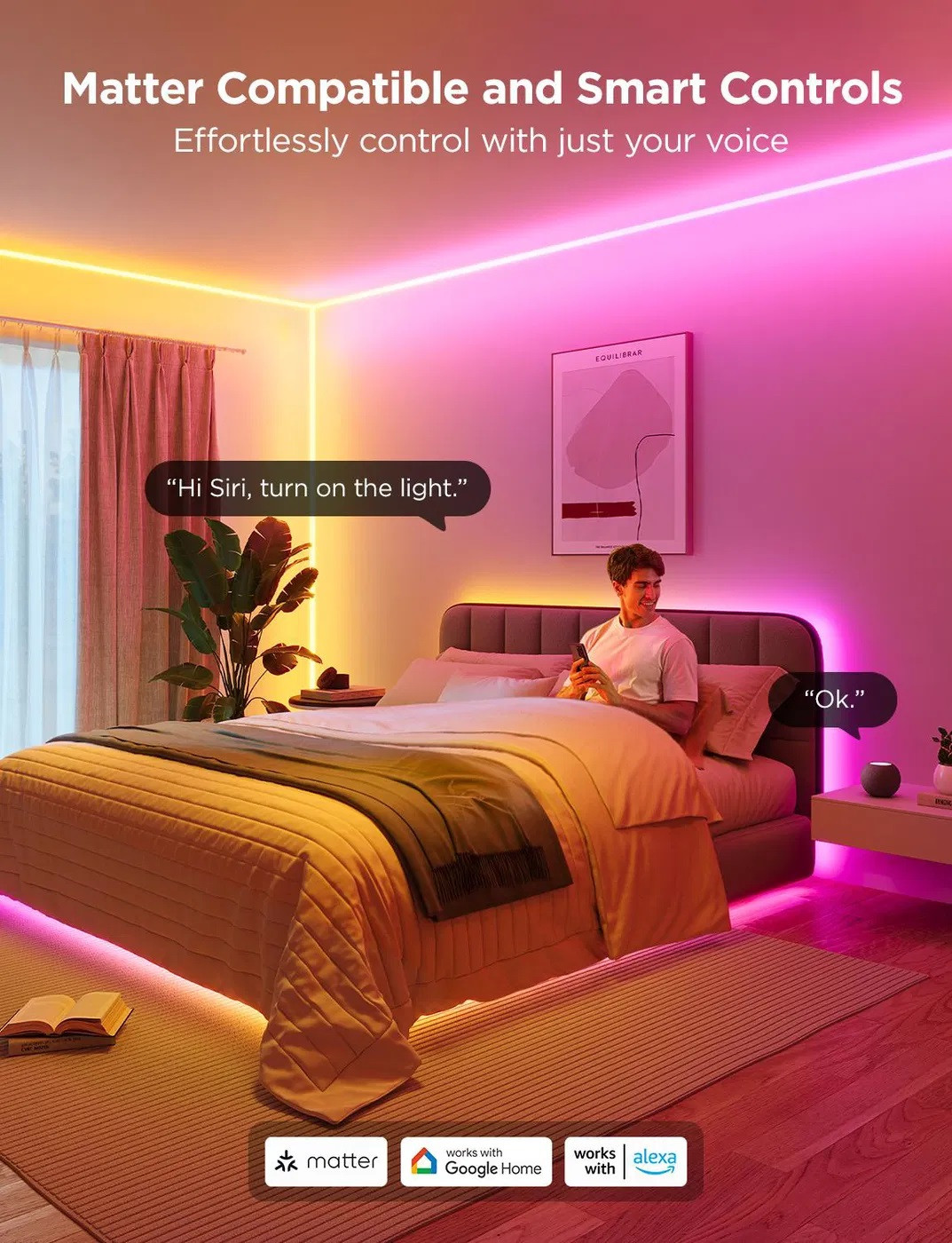 Govee falra szerelhető fehér szalagfény (5m) NEW #6