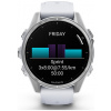 Garmin Fenix 8 43mm AMOLED okosóra (ezüst, fehér szilikon szíjjal) #3