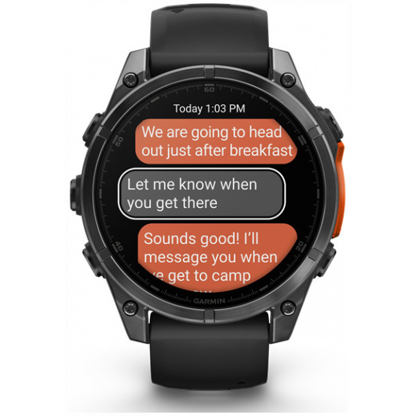 Garmin Fenix 8 43mm AMOLED okosóra (sötétszürke, fekete szilikon szíjjal) #3