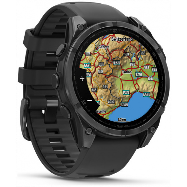 Garmin Fenix 8 43mm AMOLED okosóra (sötétszürke, fekete szilikon szíjjal) #6