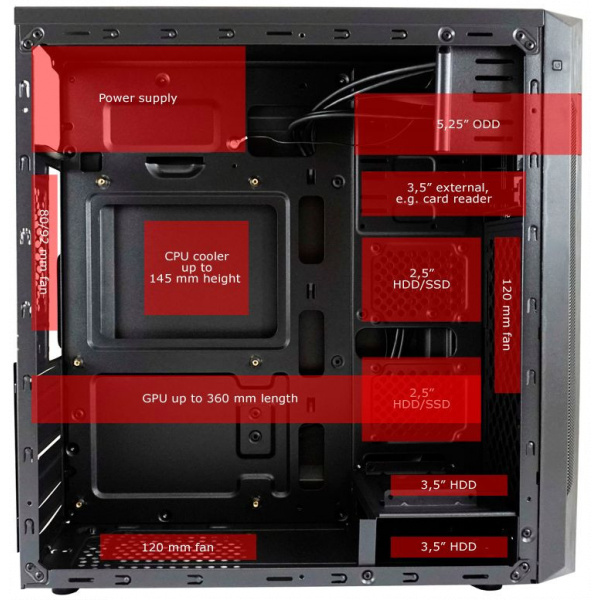 LC Power 7040B ház (fekete) #5