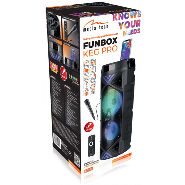 MTech MT3182 Funbox KEG PRO Bluetooth hangszóró #7