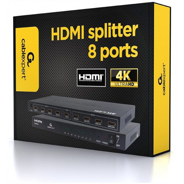 Gembird HDMI elosztó 4K 30Hz, 8-port #3