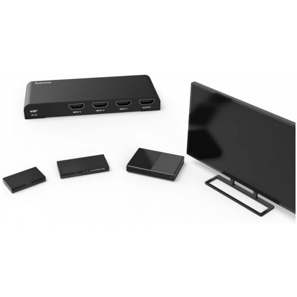 Hama HDMI 4K 30Hz átkapcsoló, 3x HDMI-bemenet > 1x HDMI-kimenet, távirányítóval #4