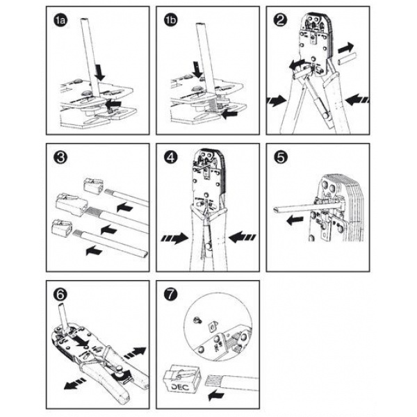 Digitus krimpelő fogó 4P, 6P, 8P (RJ11, RJ12, RJ45) csatlakozók szereléséhez #3