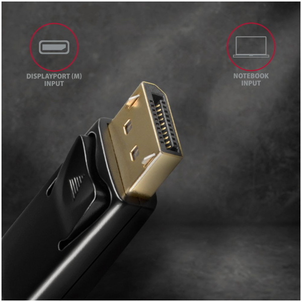 Axagon DisplayPort (M) – HDMI (M) 4K 30Hz kábel 1,8m #4
